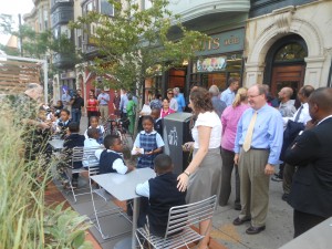Parklet debuts on Tremont St.